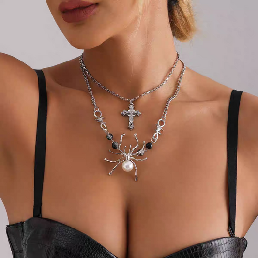 Dark Spider Gothic Necklace