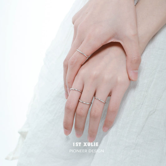 Exquisite Textured Silver Ring