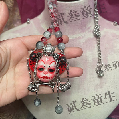 Necklaces-Ersan Tongsheng Original Handmade Heavy Industry Punk Doll Necklace Metal Niche Design Necklace