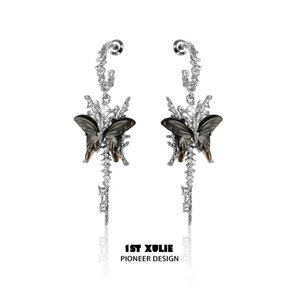 Butterfly Tassel Shell Earrings