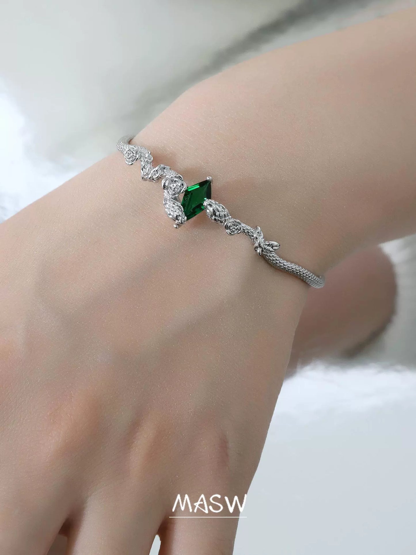 Evil Snake & Rose Bracelet
