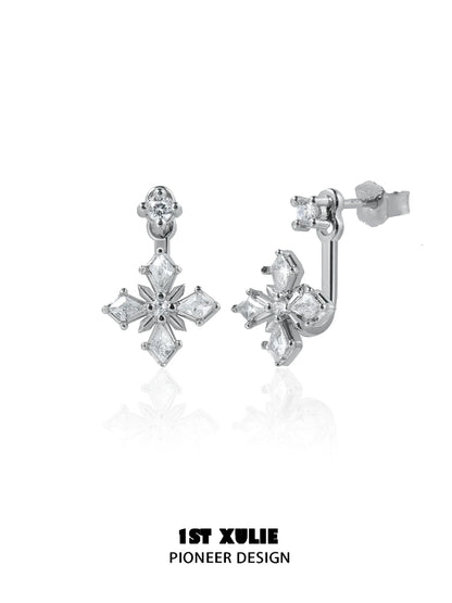 Light Domain Star Silver Earrings