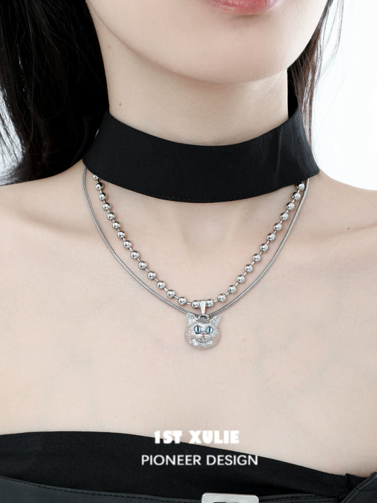 Crown Queen Cat Necklace