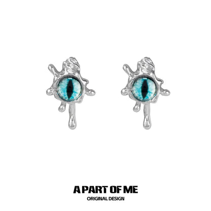 Blue Devil Eye Earrings