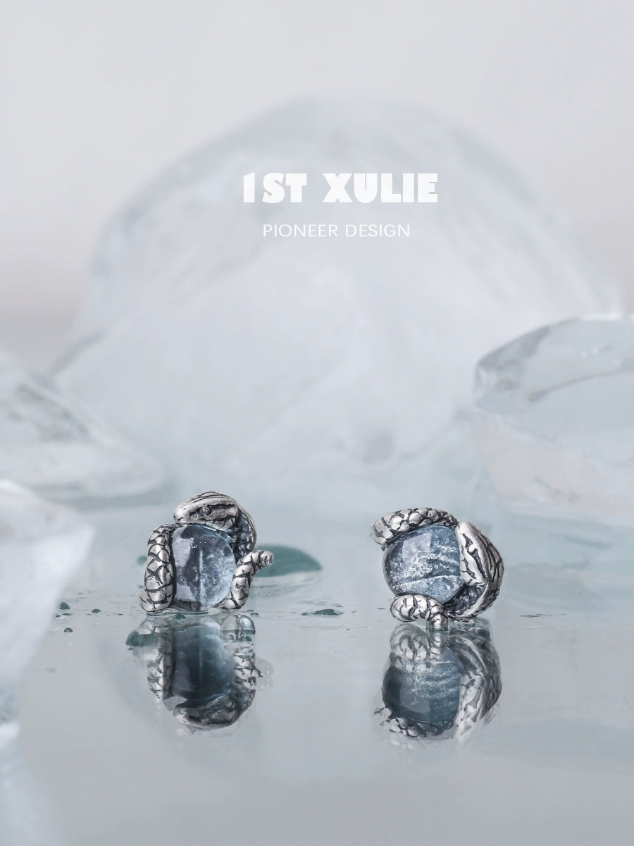 Slytherin Snake Cytal Cool Earrings