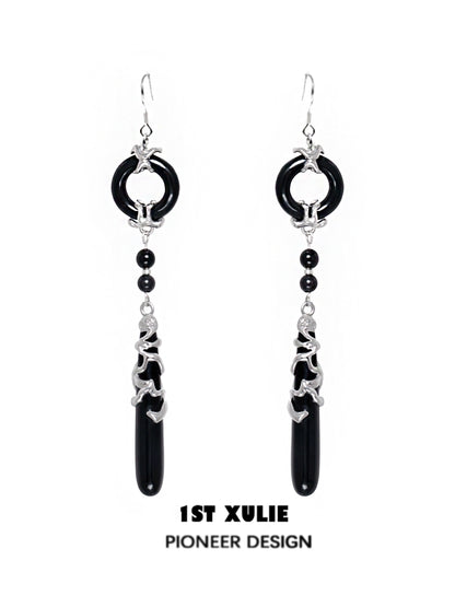 Gothic Nightfall Pendant Earrings