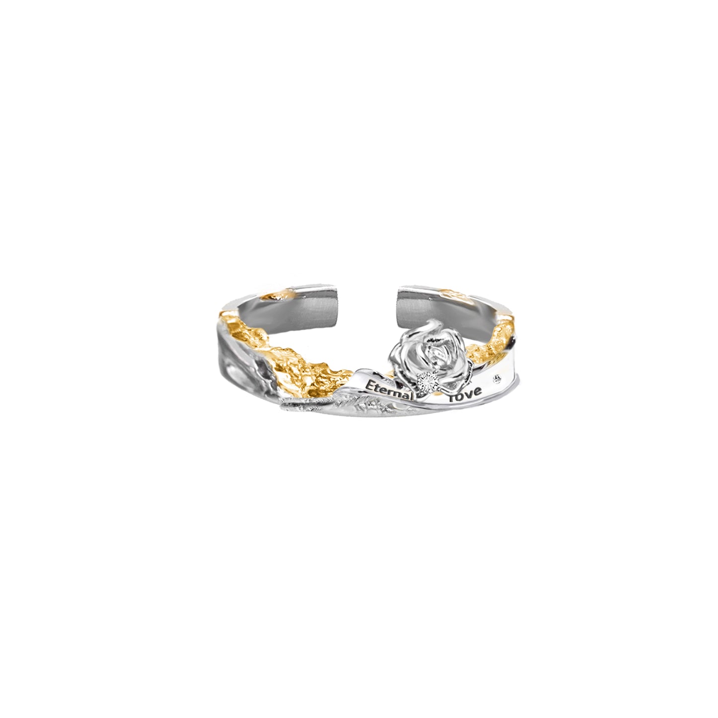 Gilded Rose & Star Ring