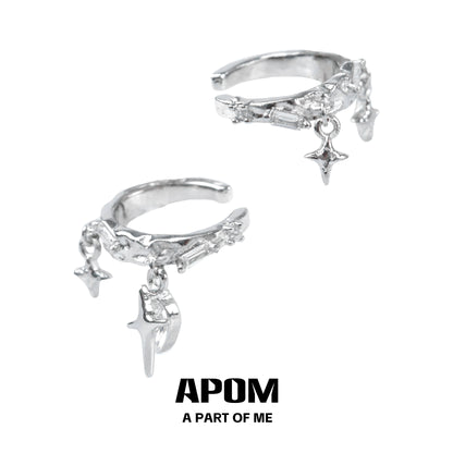 Shining Stars Zircon Ear Clips