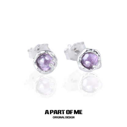 Charming Purple Planet Earrings