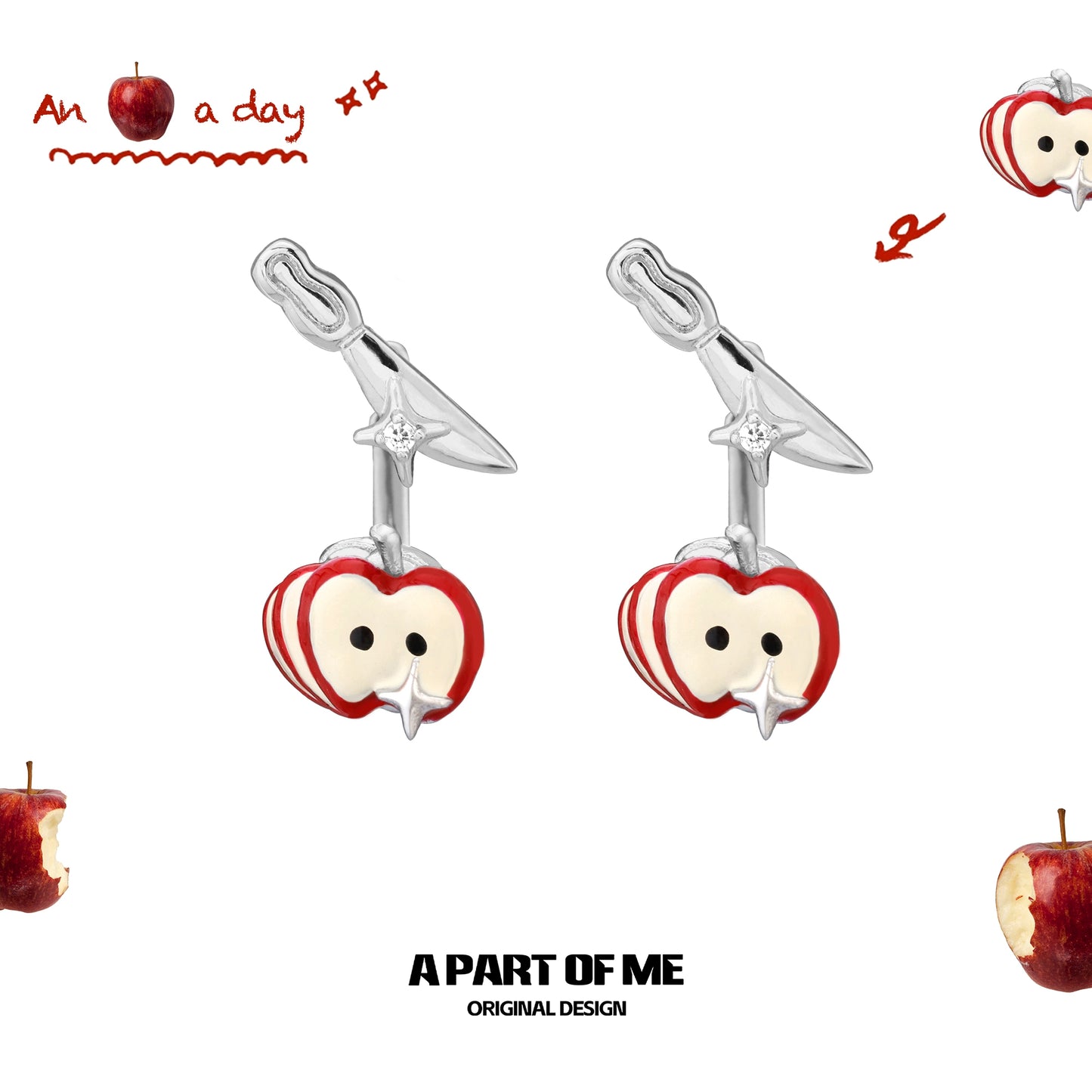 Kitchen Apple Ear Cuffs