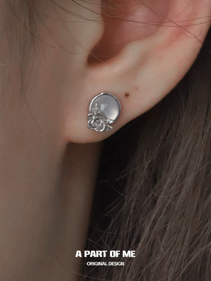 Fragrance Agate Rose Earrings