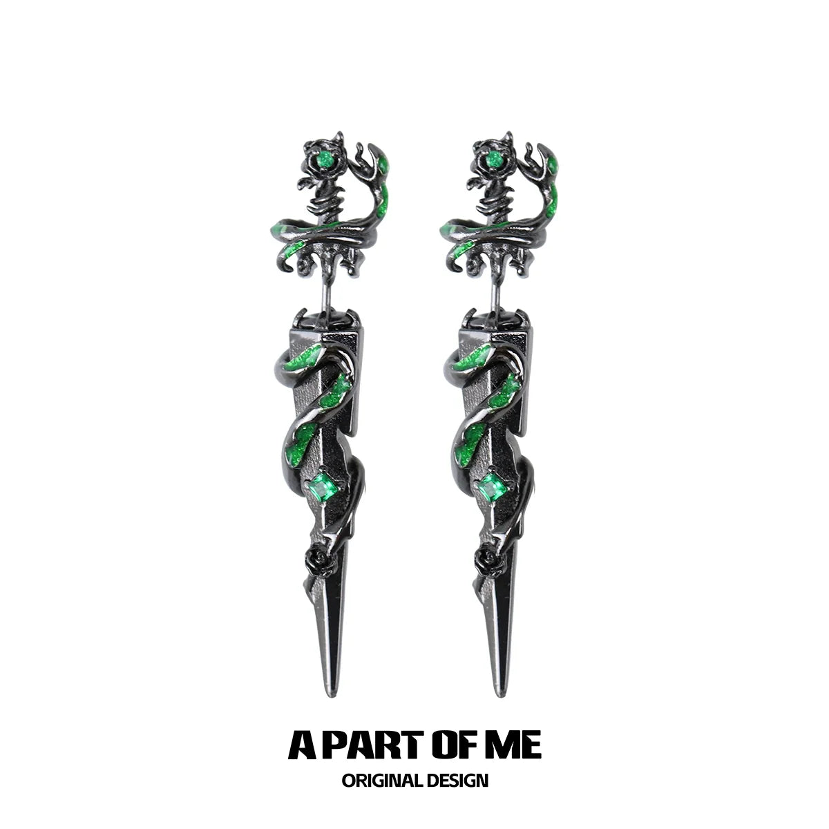 Slytherin Sword Stud Earrings