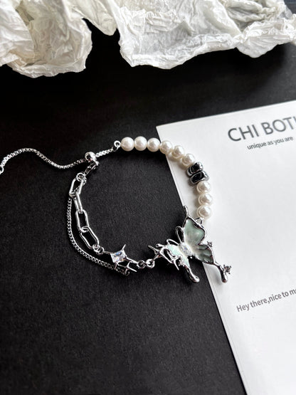 "Green Butterfly" Zircon Bracelet