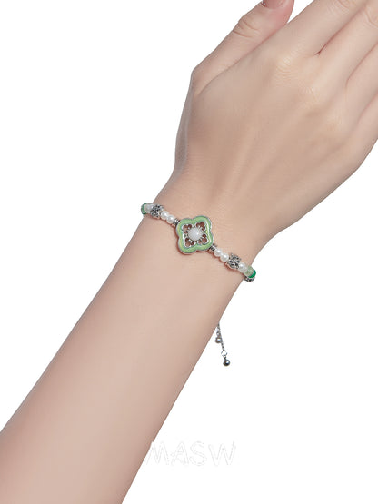 Colorful Clover Vintage Bracelet
