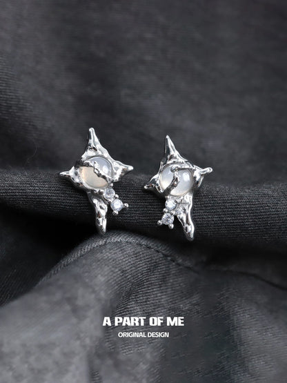 Agate Star Stud Earrings