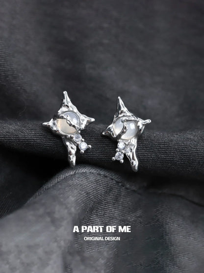 Agate Star Stud Earrings