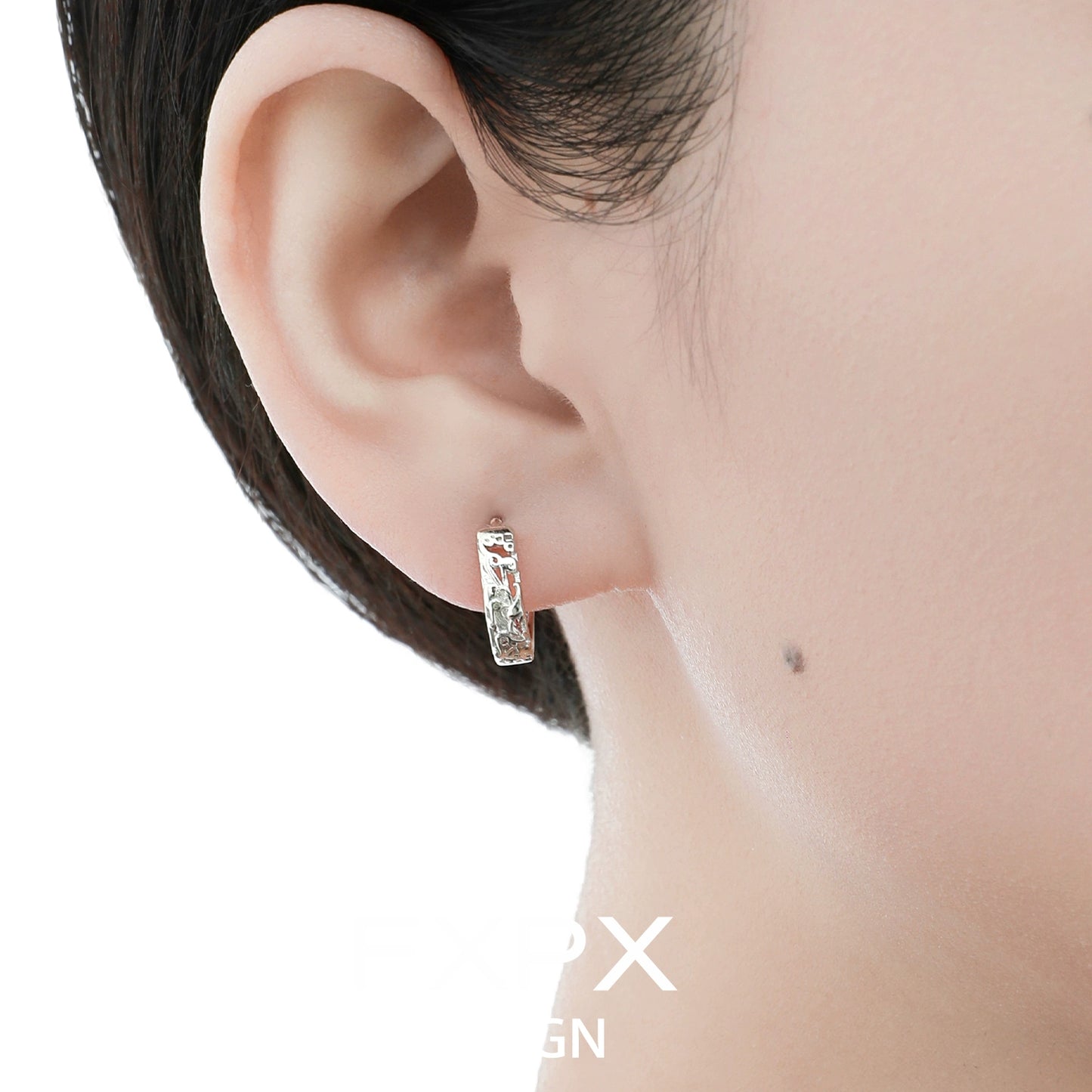 Chinese Simple Pixiu Hoop Earrings