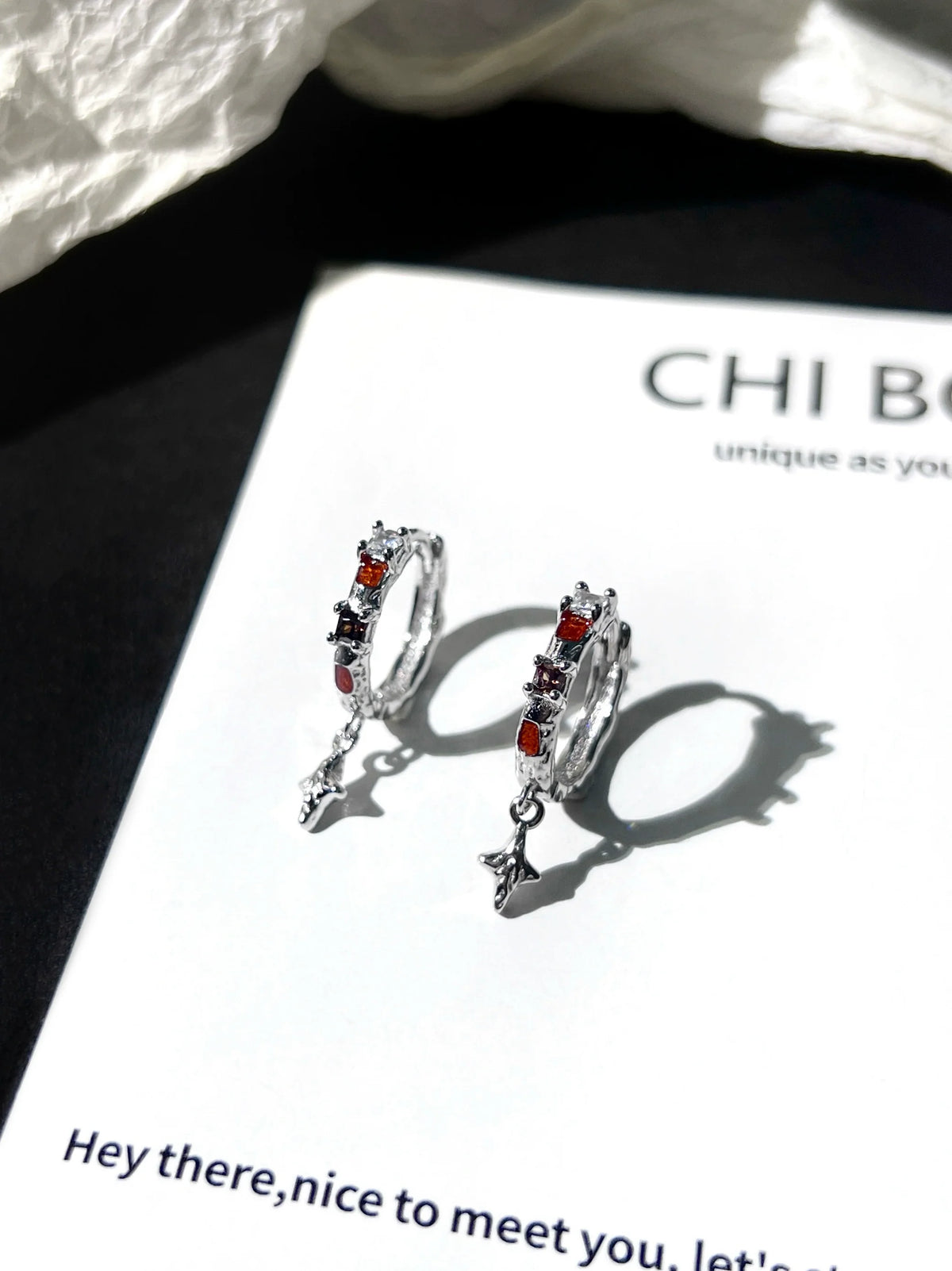"Chess Girl" Key Earrings