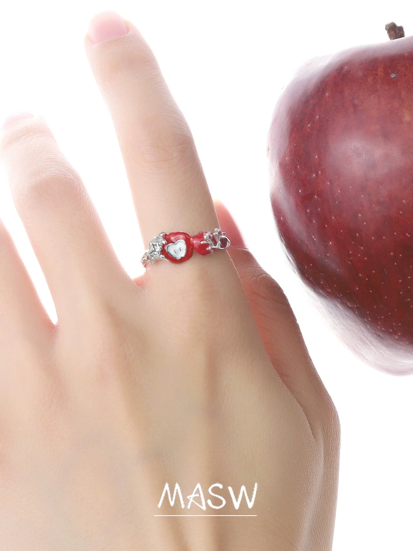 Fairy Tale Red Apple Ring