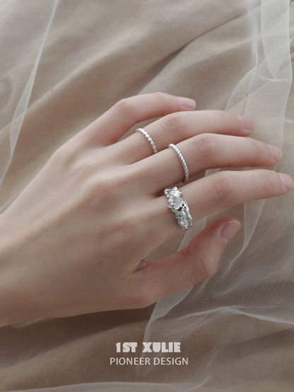 Eternal Frost White Agate Ring