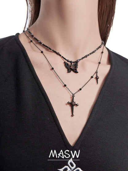 Starlight Brown Butterfly Necklace