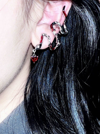 "Blood Amber Snake" Winding Necelace