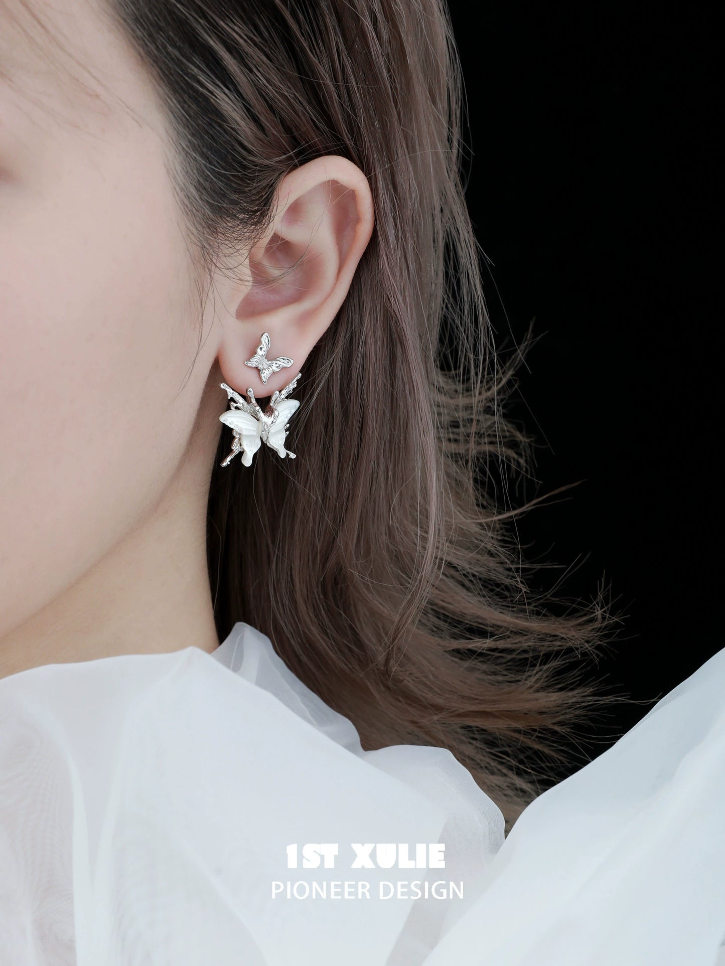 Futuristic Mechanical Butterfly Earrings