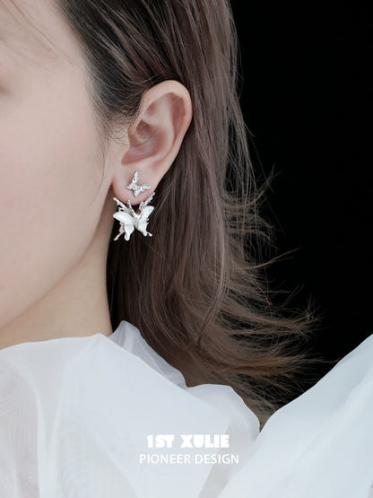 Futuristic Mechanical Butterfly Earrings
