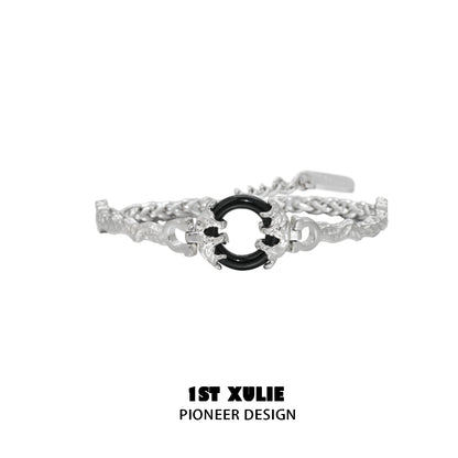 Black & White Titanium Steel Couple Bracelet