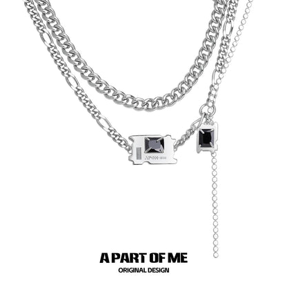 Double-layer Diamond Cuban Necklace