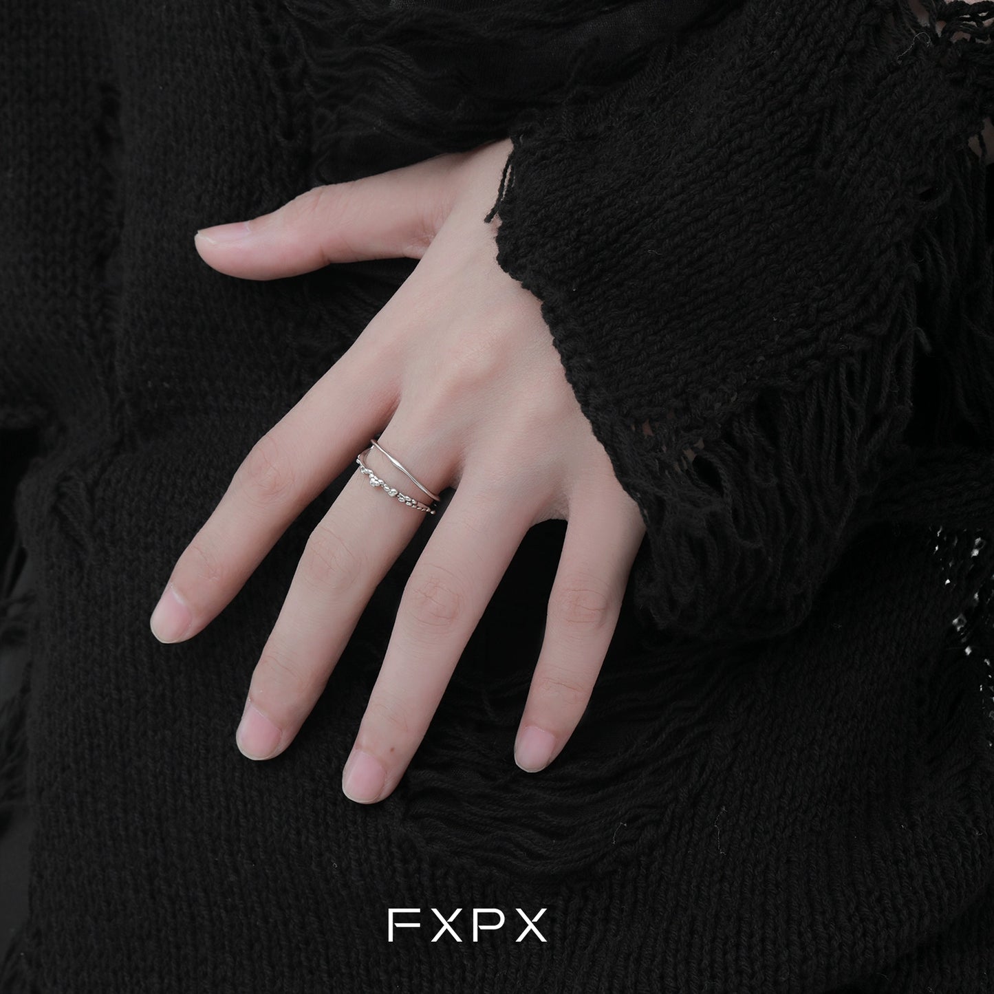 Minimalist Double Layer Ring