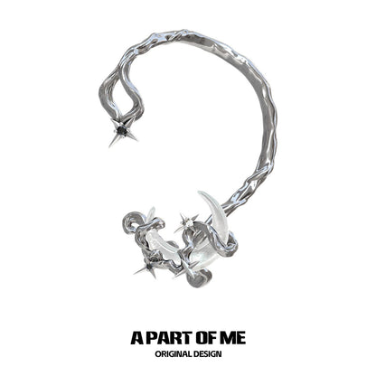 Moon Dream Silver Ear Clip