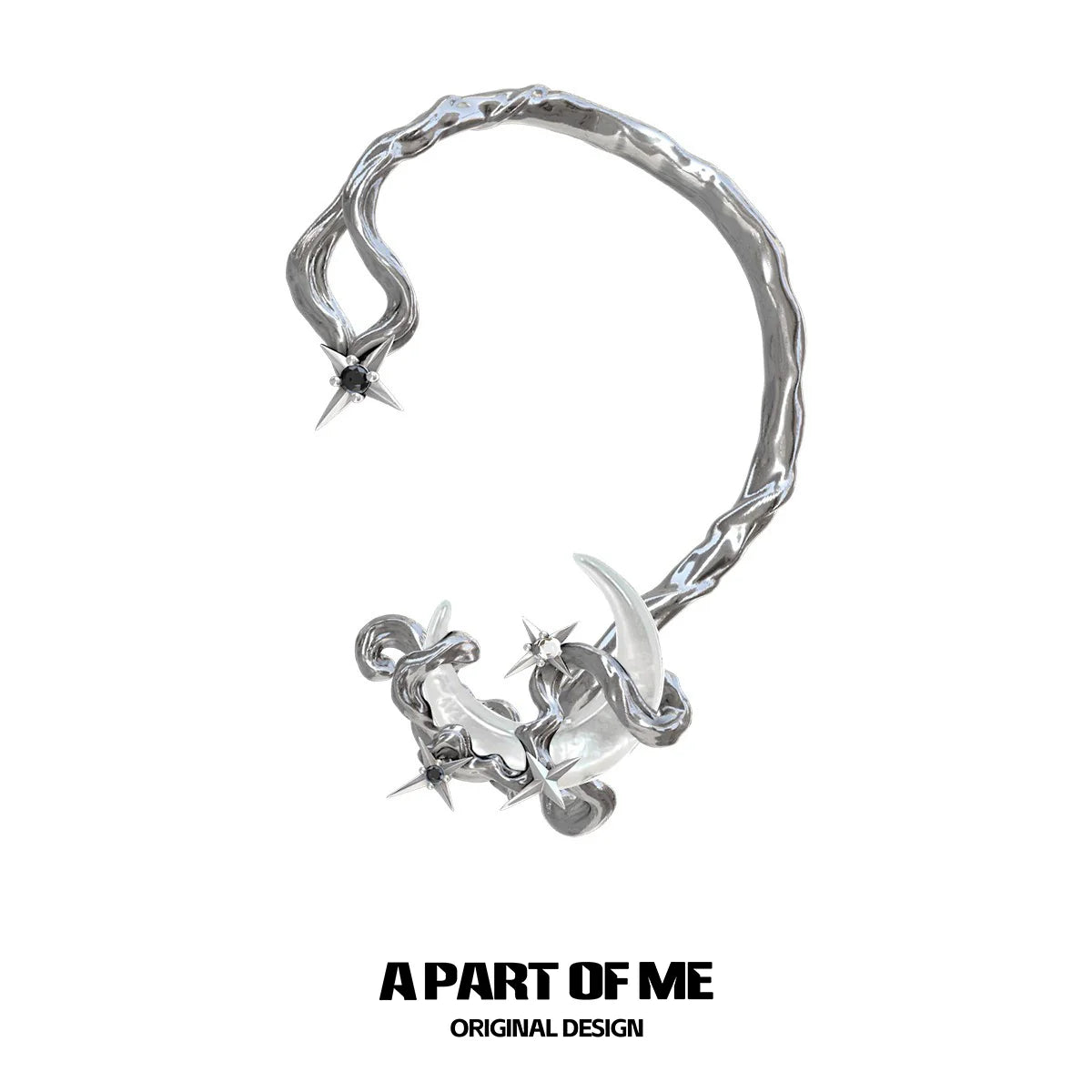 Moon Dream Silver Ear Clip