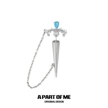 Crying Sword Piercing Stud Earrings