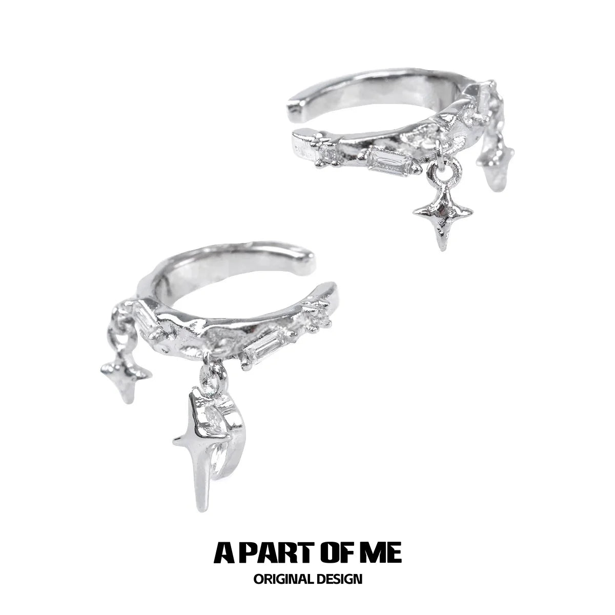 Shining Stars Zircon Ear Clips