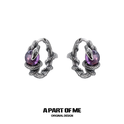 Slytherin Venom Snake Earrings