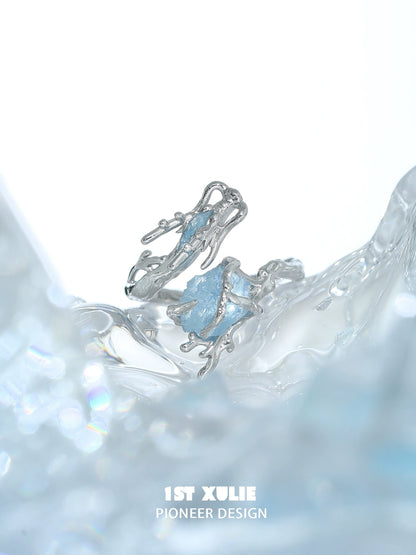 Mystic Aquamarine Dragon Ring