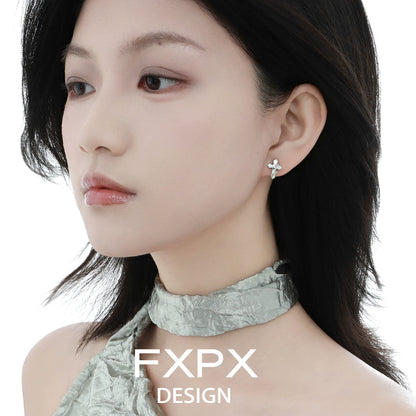Snake Wrap Cool Cross Earrings