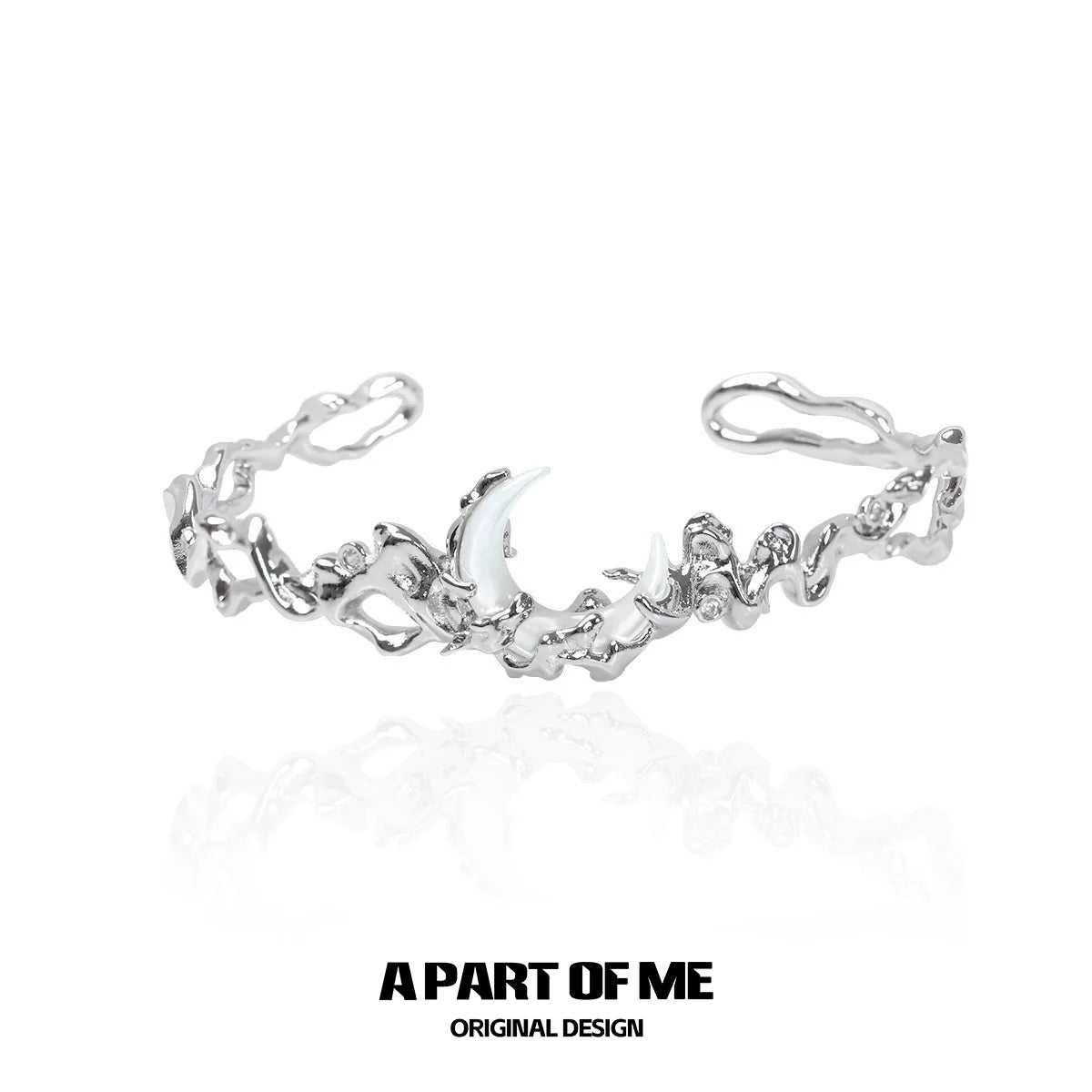 Frosted Moonlight Silver Bracelet