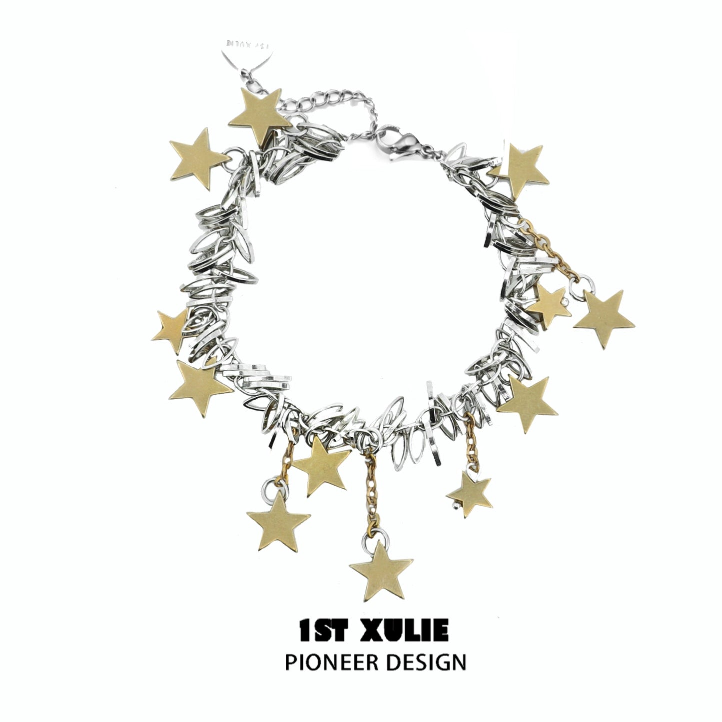 Vintage Star Tassel Silver Bracelet