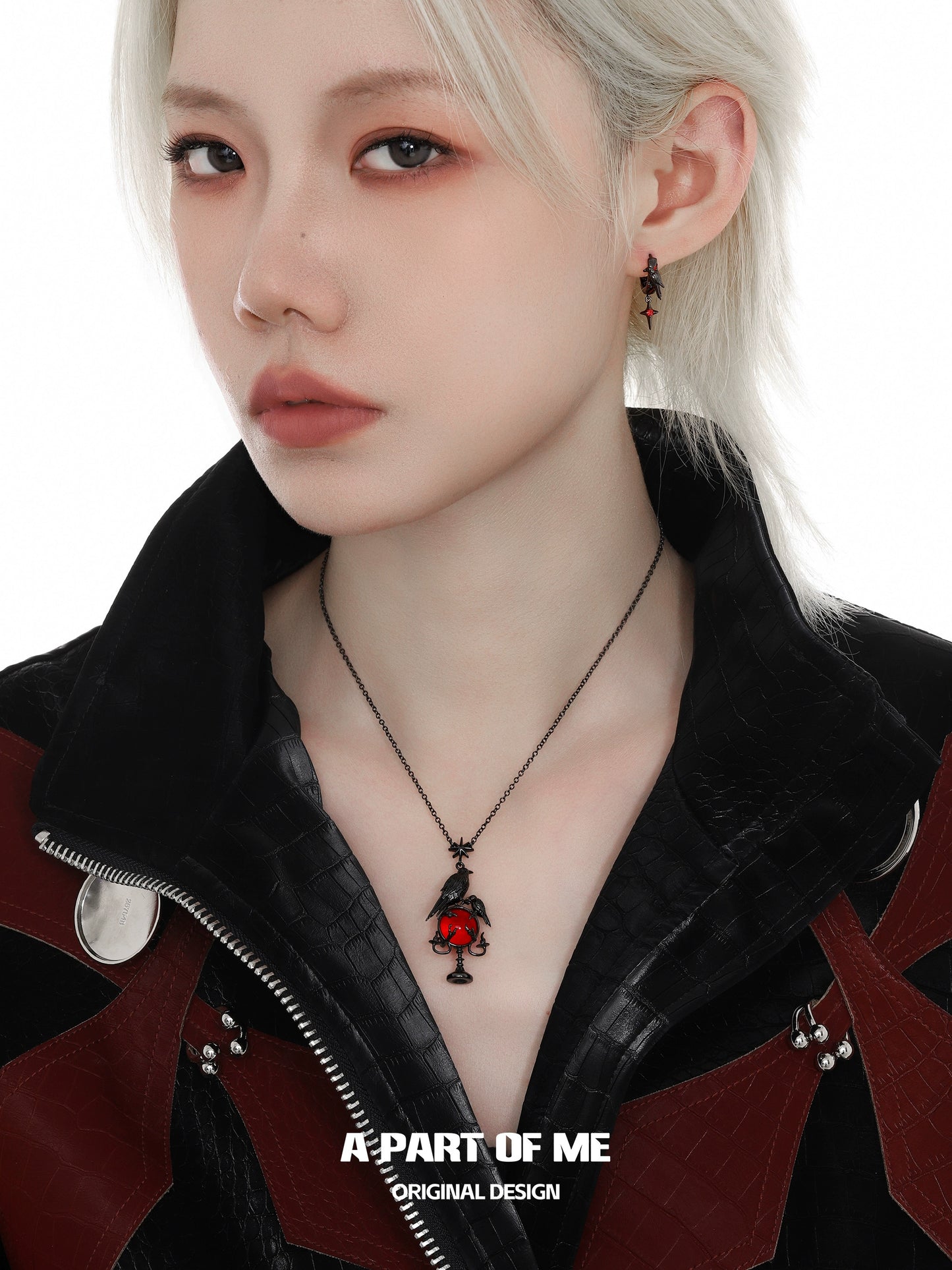 Crow Candlestick Pendant Necklace