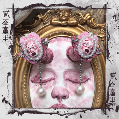 Earrings & Ear Cuffs-Ersan Tongsheng Original Handmade Spicy Sweet Niche Design Long Bead Chain Earrings Personalized Girl Fashion Earrings