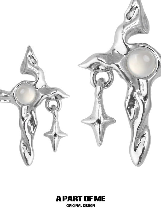 Baima Star Cross Cool Earrings