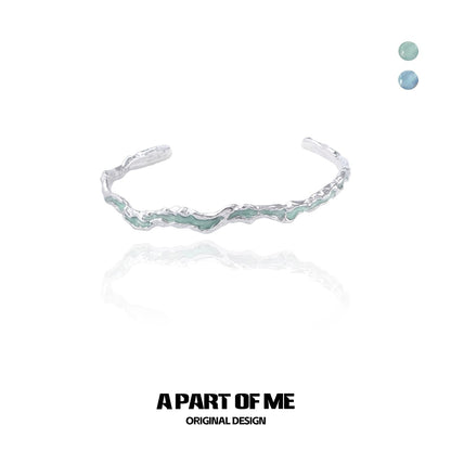 Summer Blue Mint Silver Bracelet