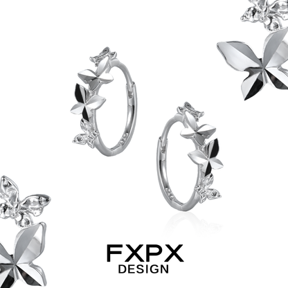 Futuristic Mirror Butterfly Earrings