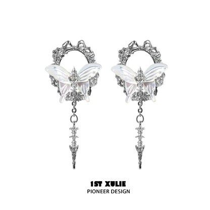 Cyber Tassel Butterfly Earrings