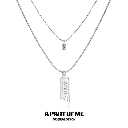 Double Layer Periwinkle Necklace