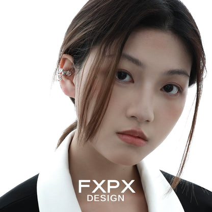 Shattered Prism Zircon Ear Clip