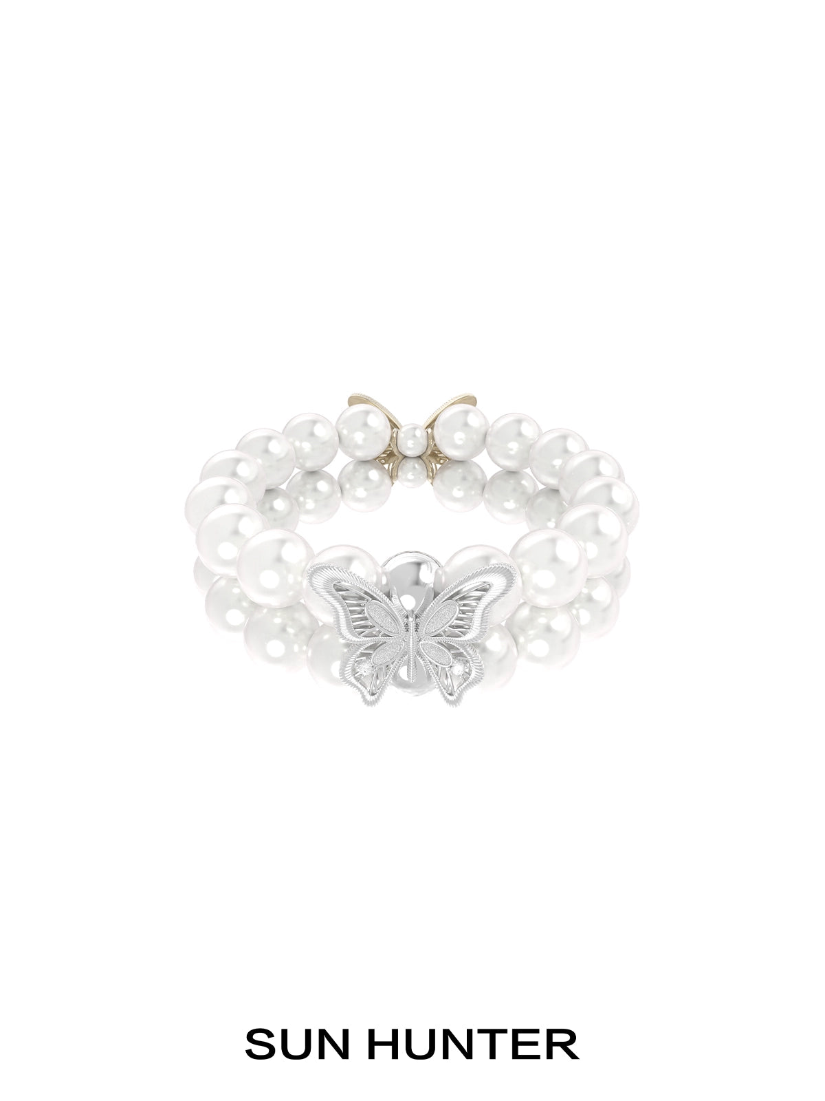 Lace Butterfly Pearl Bracelet