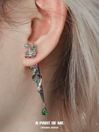 Slytherin Sword Stud Earrings
